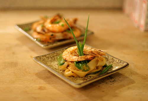 Grilled New Caledonian Blue Prawns with Chow Fun